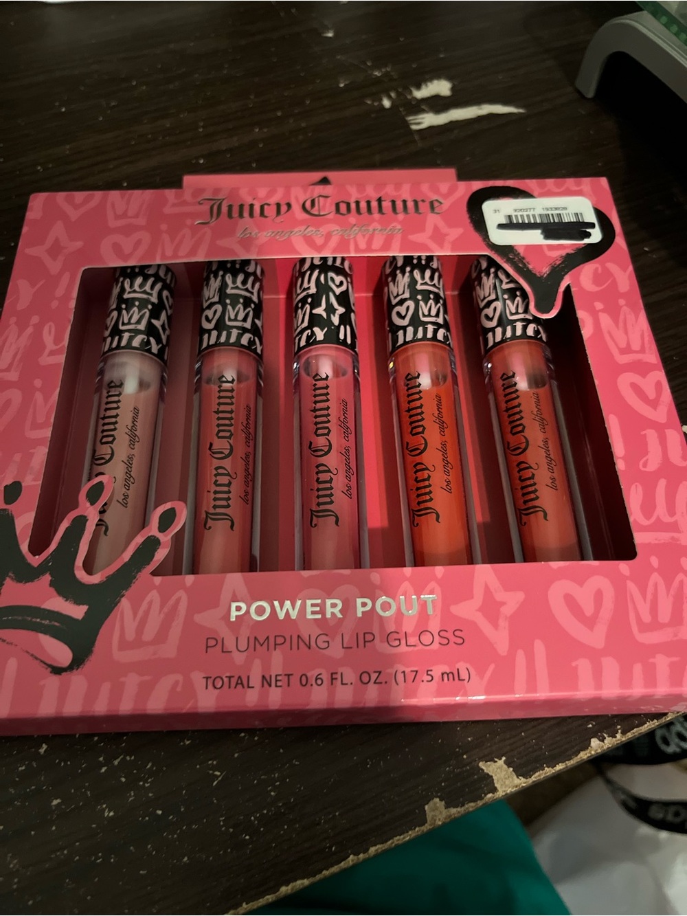 Juicy Couture Power Pout Plumping Lip Gloss Set - Pink, Coral, Red